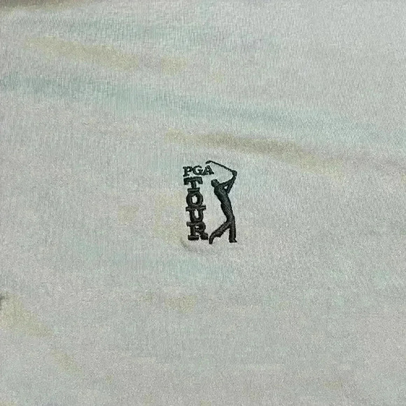 Peter Millar Summer Comfort Men’s Golf Polo Size Large PGA Tour Logo Wicking EUC - Picture 4 of 7